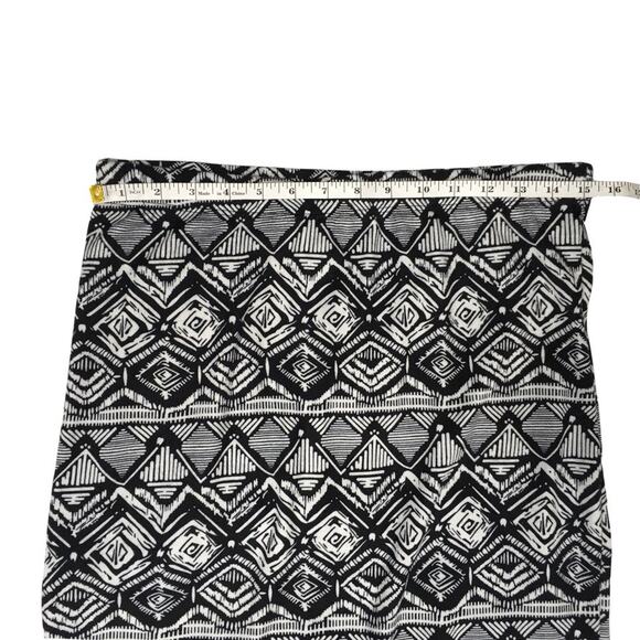 Charlotte Russe Maxi Skirt Black White Geometric Aztec Print Side Slit Juniors L - Picture 3 of 9